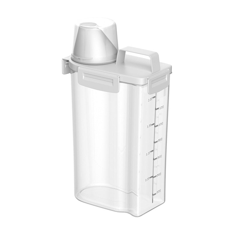 Plastic storage container with lid, airtight — product view 3