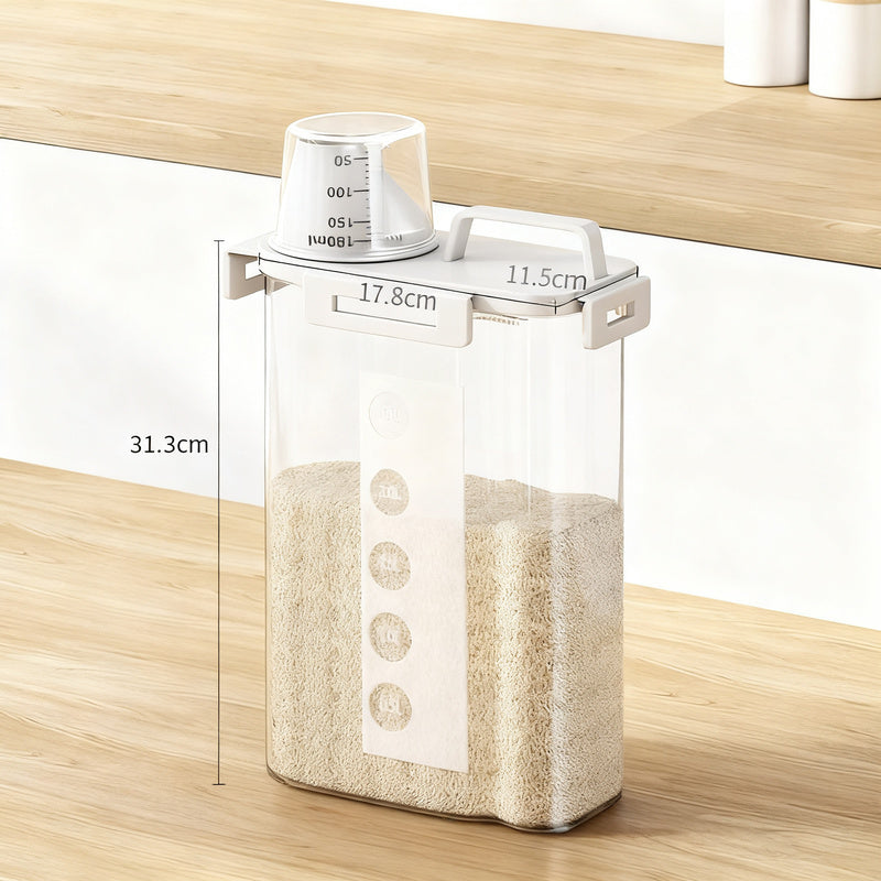 Plastic storage container with lid, airtight — product view 7