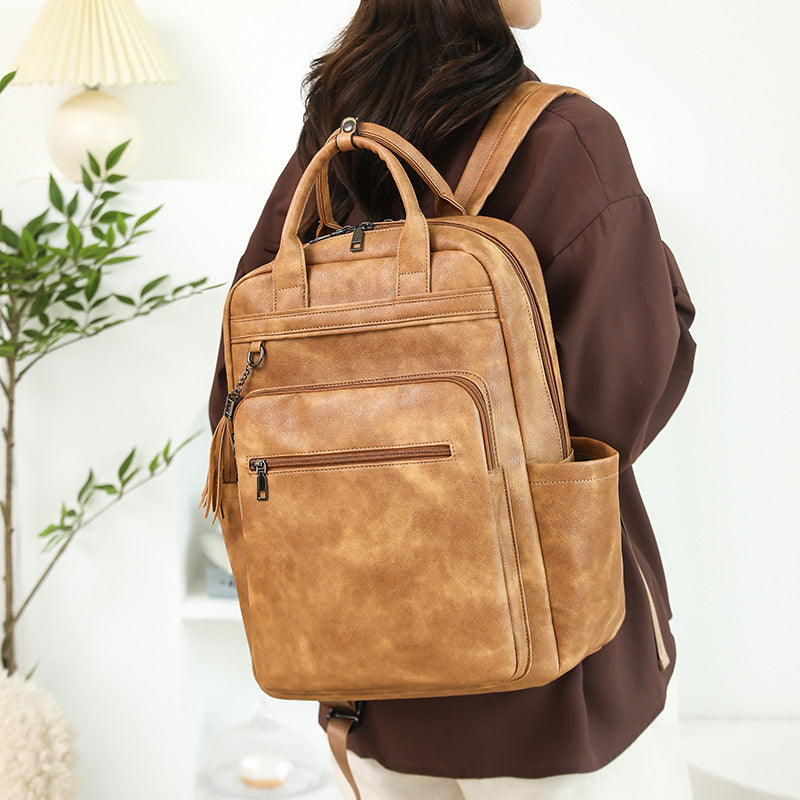 Women's backpack made of PU, large capacity — product view 4