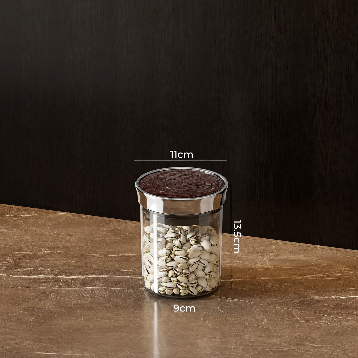 Storage container, round, food safe, with closure — product view 6