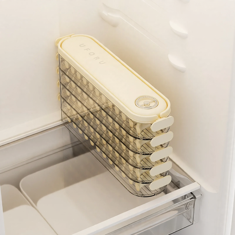 Multi-tier storage box for refrigerator, plastic — product view 2