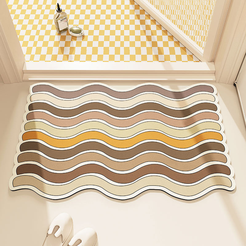 Rainbow bathroom mat, absorbent — product view 2