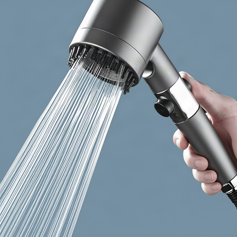 Multifunctional shower head with LED and massage function — product view 2