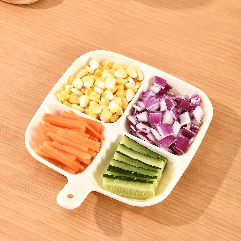 Divided serving tray with compartments, wall mountable — product view 7