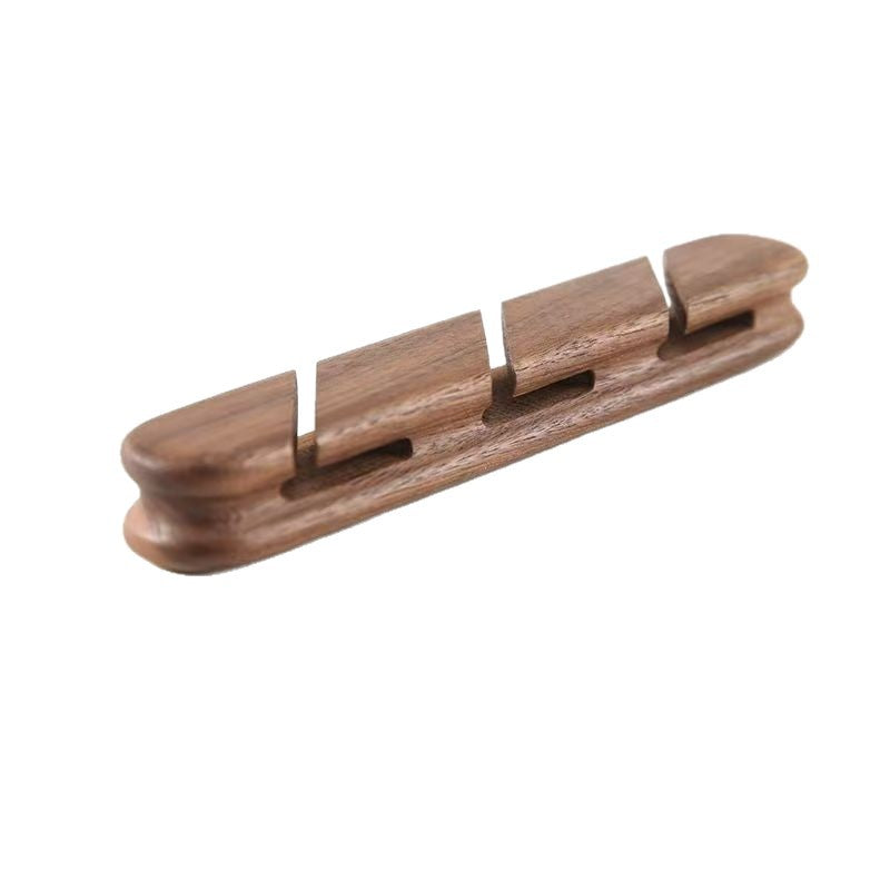 Wood cable organizer with slots — product view 2