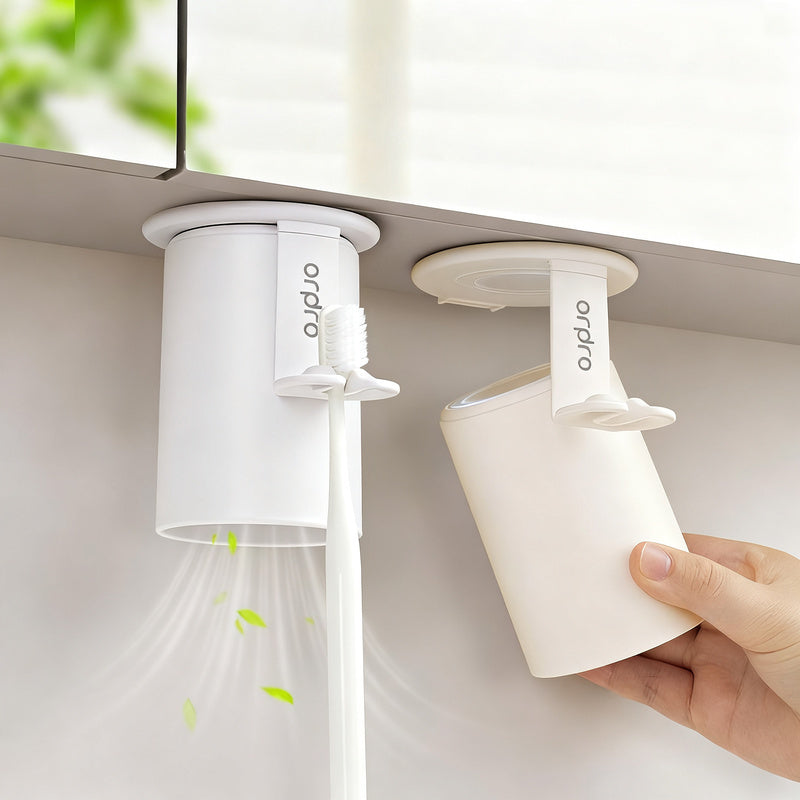 Magnetic toothbrush and rinse cup holder — product view 2