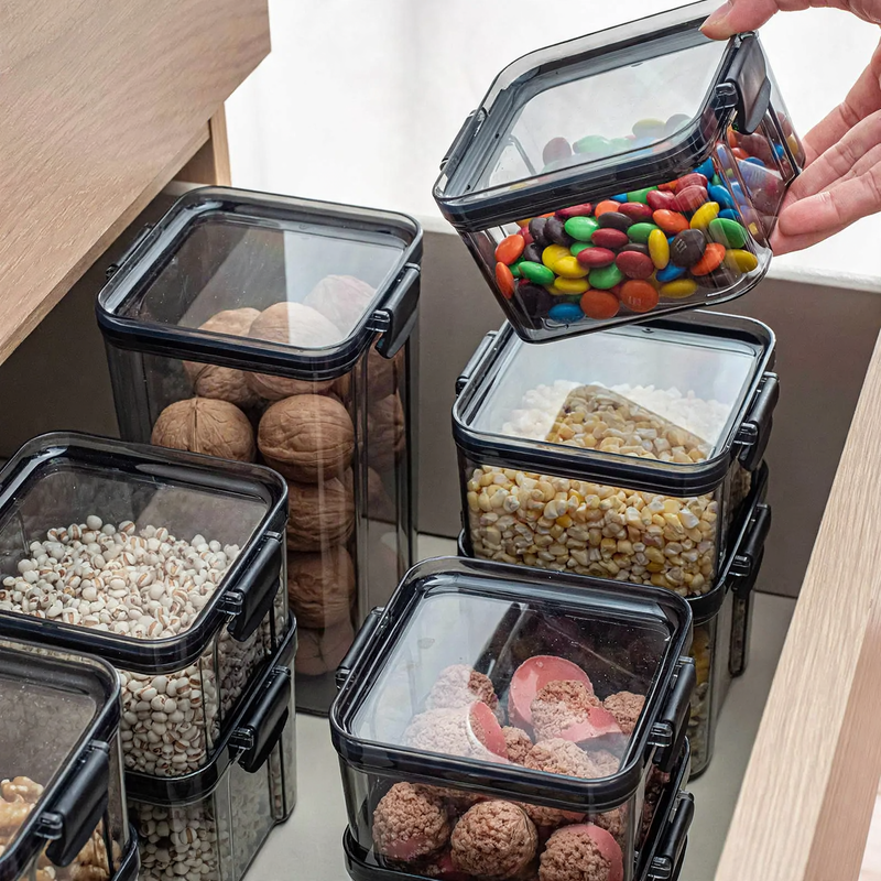 Plastic storage container, square, 460 ml — product view 1