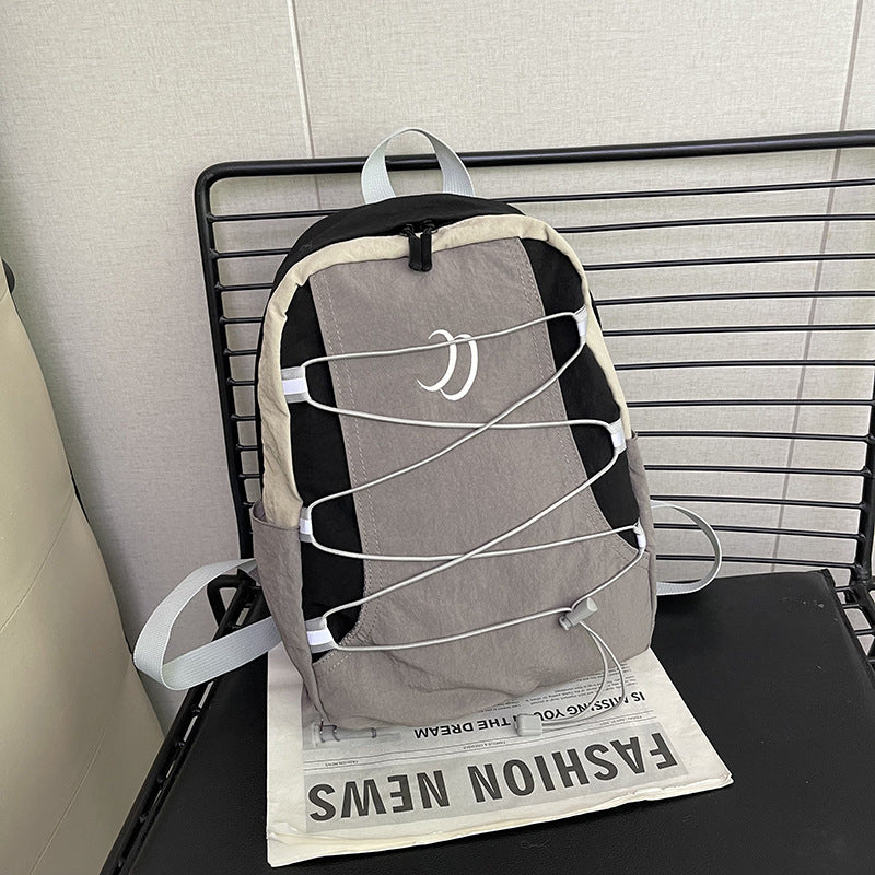 Nylon-Backpack, 20–35 L, with letter pattern — product view 7