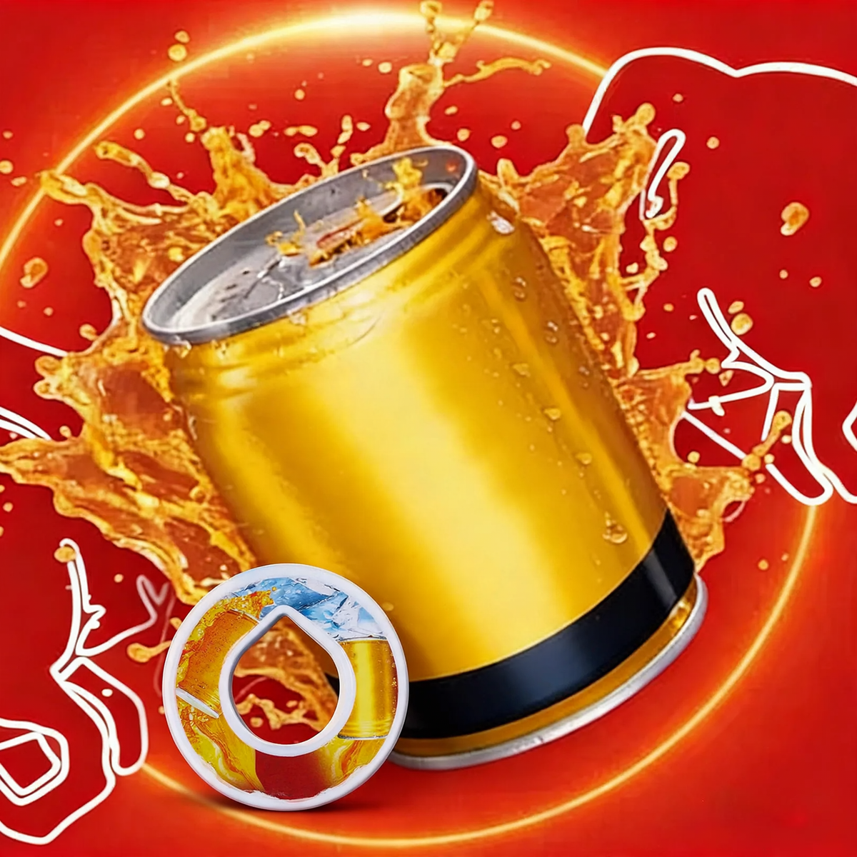 Tritan drinking cup with straw, 500 ml — product view 2