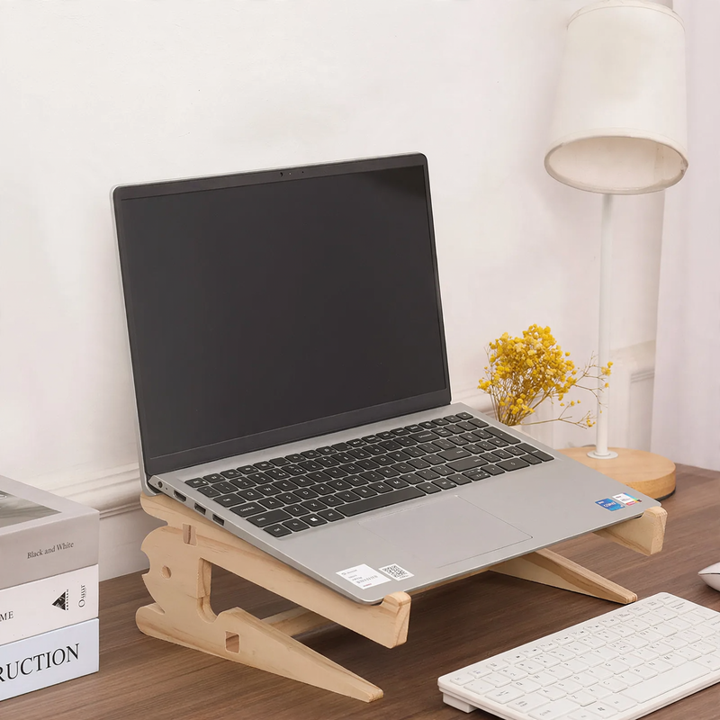 Wood Laptop Stand with Desk Organizer — product view 1