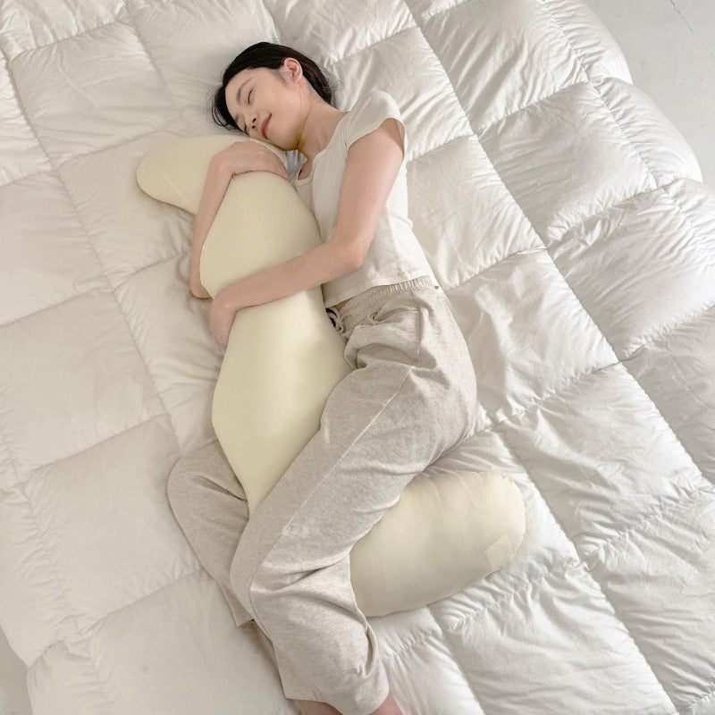 Side sleeper pillow made of cotton, 115 × 48 cm — product view 7