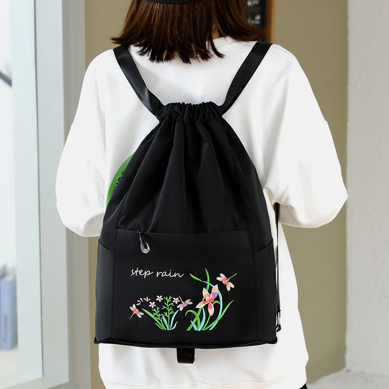 Double Backpack, Nylon, foldable, embroidered — product view 2