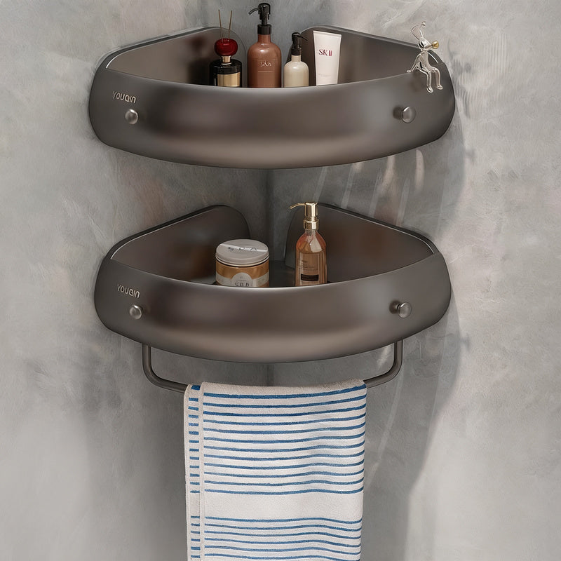 Corner shelf for bathroom, aluminum, no drilling — product view 5