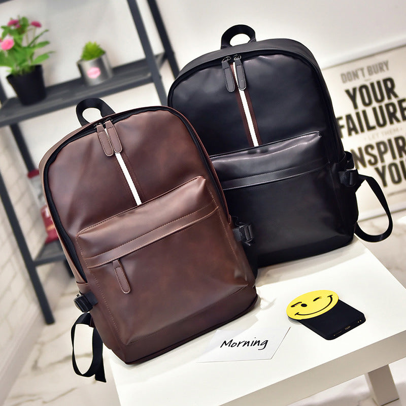 Men's backpack, PU leather, compact, for laptops up to 14 inches — product view 4
