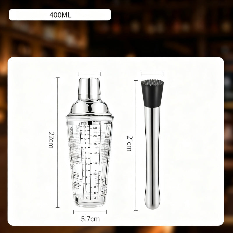 Cocktail Shaker Set with Glass and Accessories — product view 3