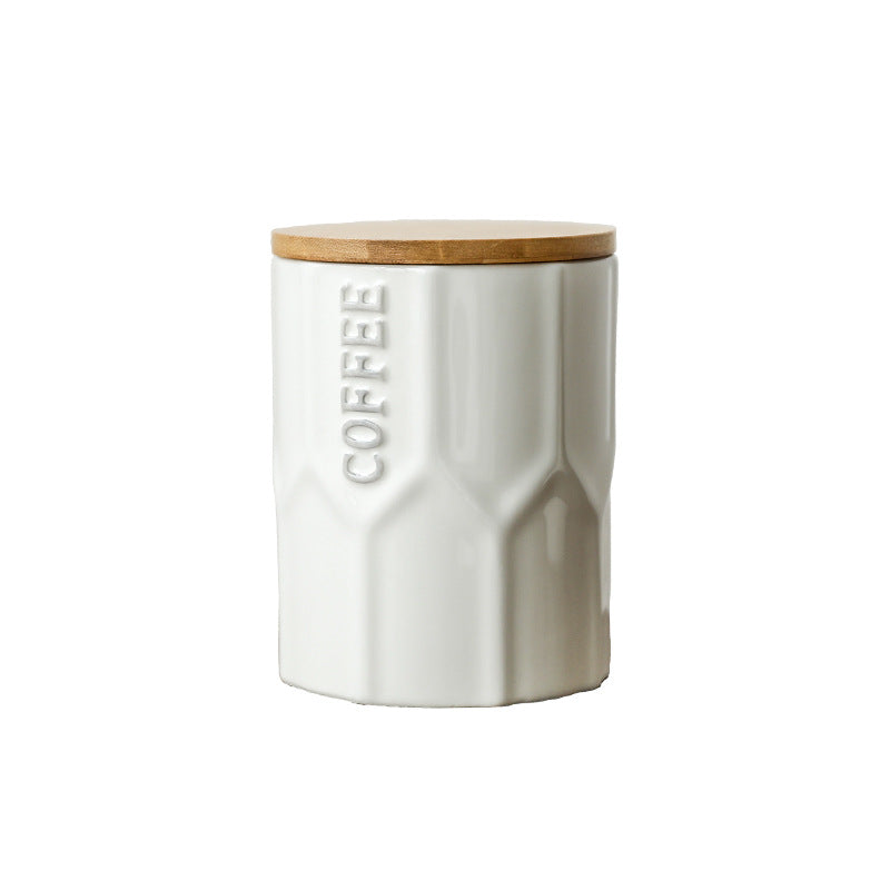 Ceramic storage jar with lid, modern design — product view 5