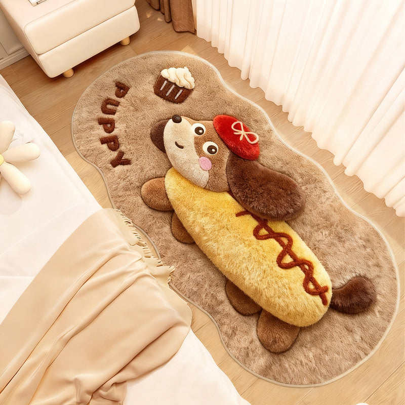 Animal motif bath mat, synthetic fur, washable — product view 4