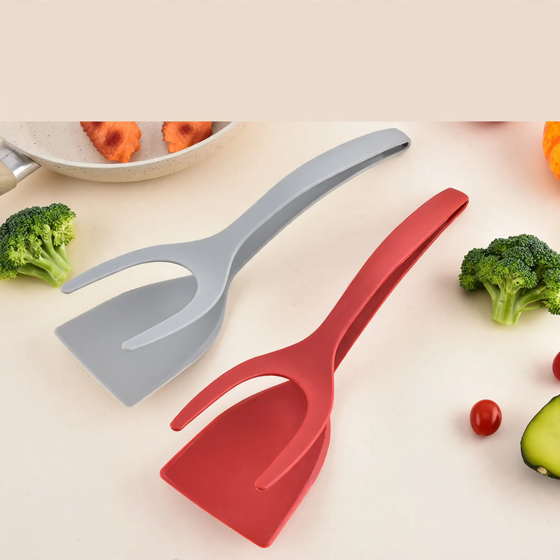 2-in-1 spatula and food tongs, non-stick — product view 2