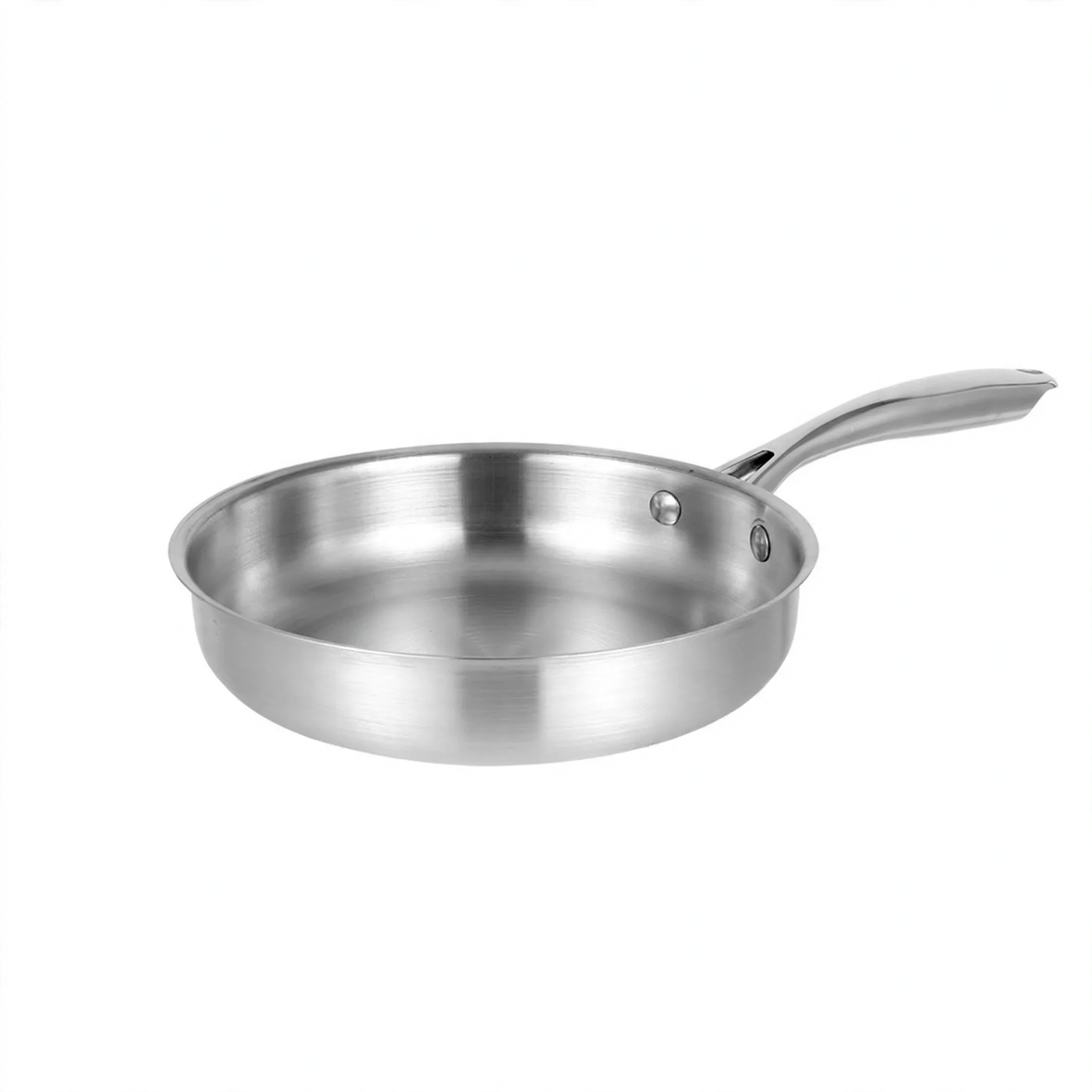 Frying pan, 410 stainless steel, honeycomb pattern — product view 3