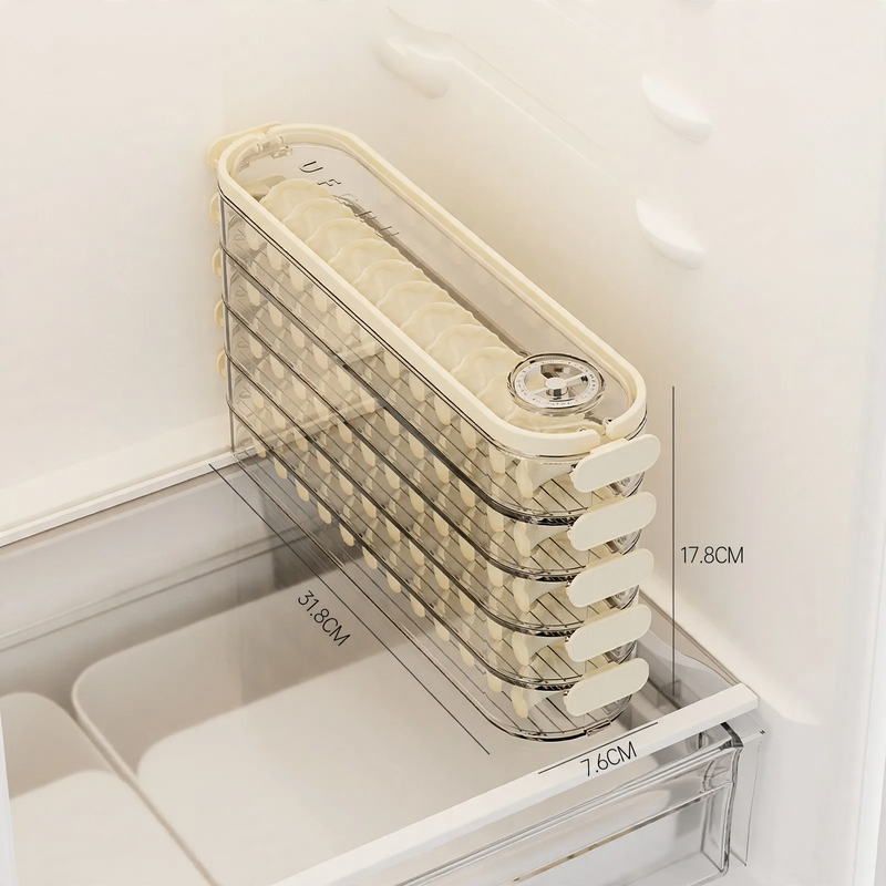 Multi-tier storage box for refrigerator, plastic — product view 6
