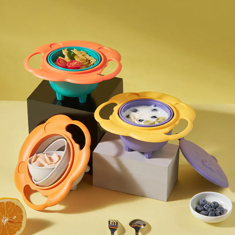 Rotating children's bowl, 19 cm, PP, non-slip — product view 1