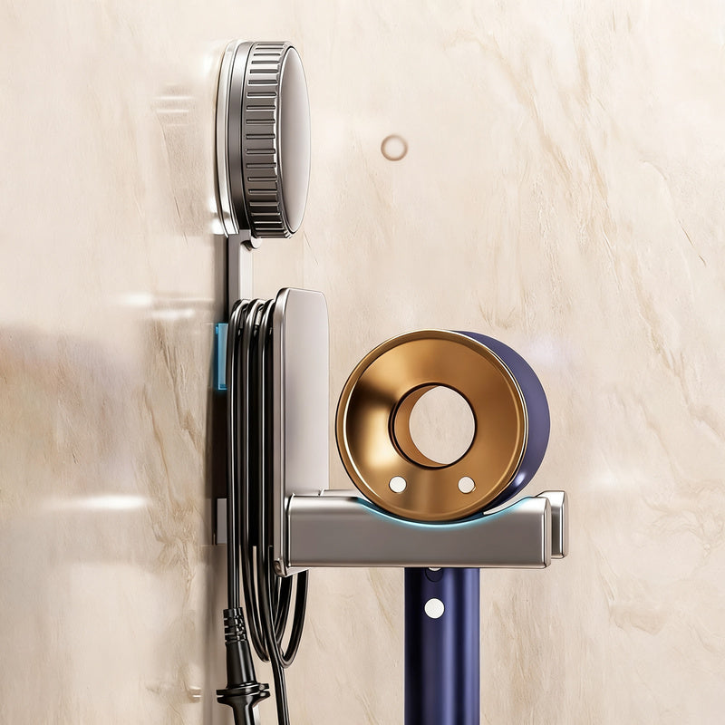 Suction cup holder for hair dryer and bathroom accessories — product view 2