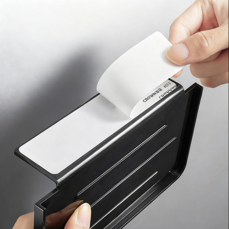 Wall shelf bathroom without drilling, ABS plastic — product view 1
