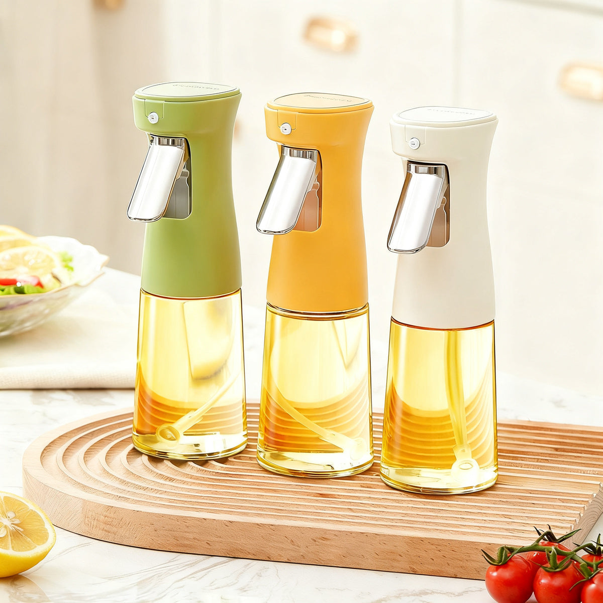 Glass oil sprayer with pump spray — product view 1