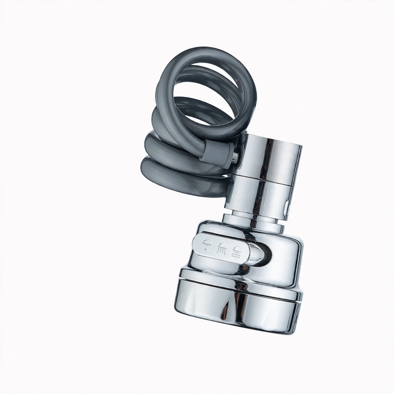 kitchen faucet attachment, extendable, with splash guard — product view 2