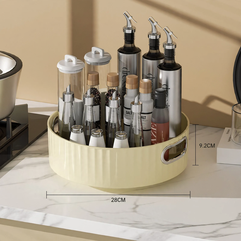 Large rotating spice rack, plastic, retro design — product view 6