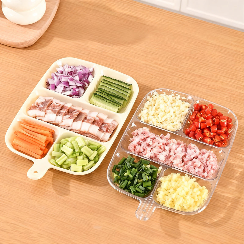 Divided serving tray with compartments, wall mountable — product view 5