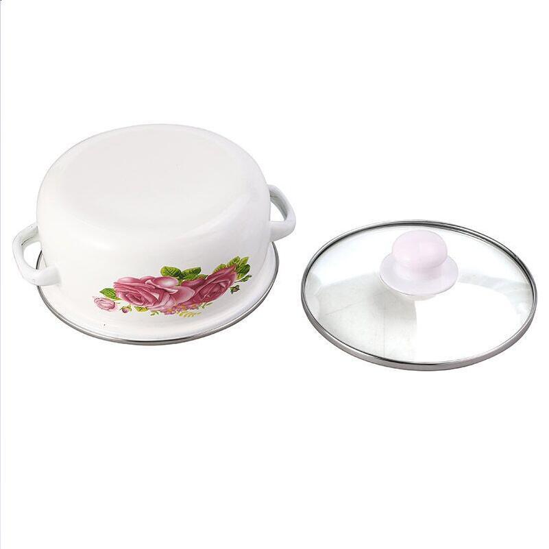 Enamelled Cooking Pot Set with Glass Lid — product view 2