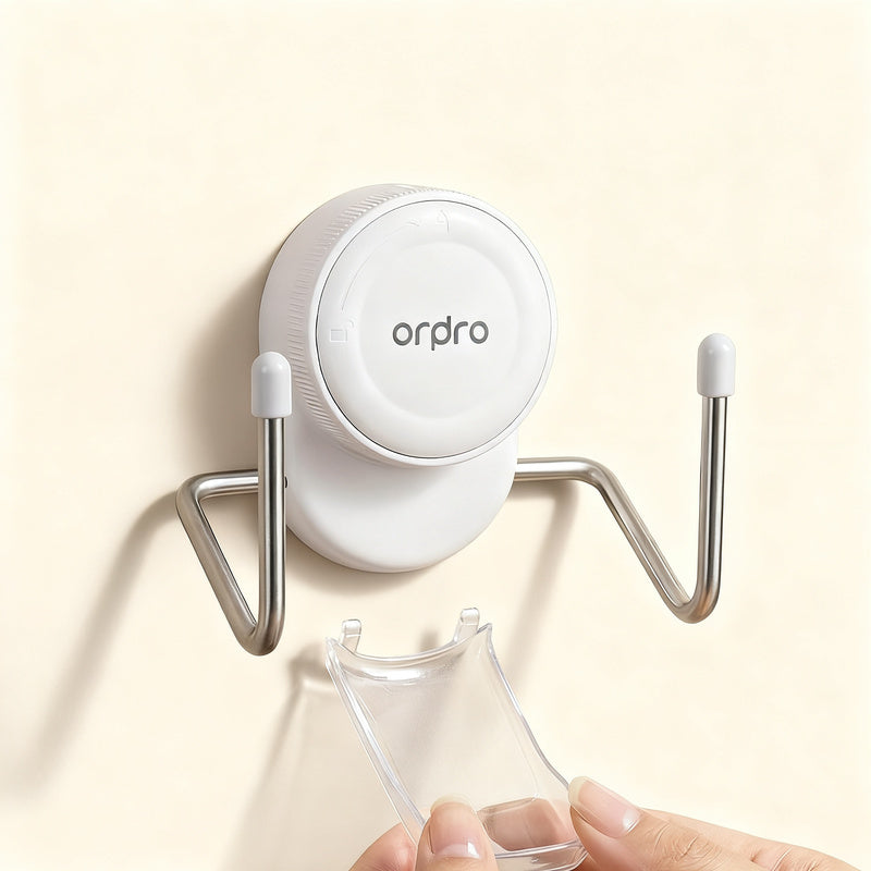 Wall-mounted pot lid and cutting board holder with suction cup — product view 3