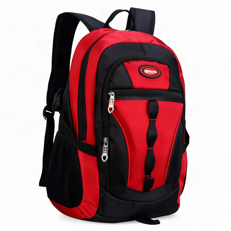Student backpack, Polyester, Striped pattern — product view 2