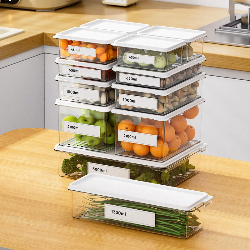 Refrigerator storage box, sealed, various sizes — product view 1