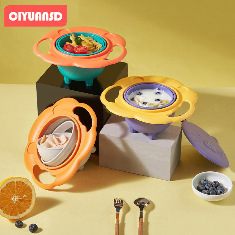 Rotating children's bowl, 19 cm, PP, non-slip — product view 2
