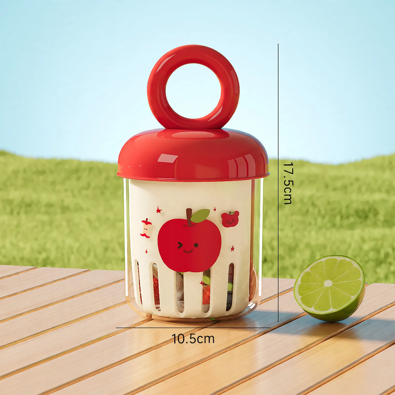 Pumpkin drinking bottle made of Tritan, 880 ml, with carrying handle — product view 4