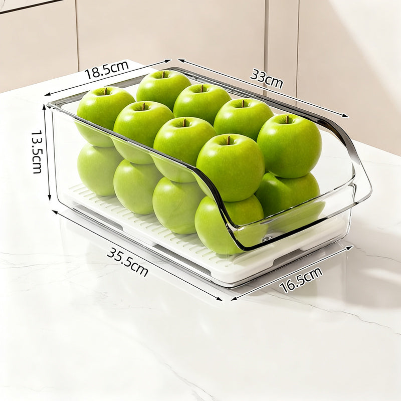 Refrigerator drawer made of PET with drain grid — product view 7