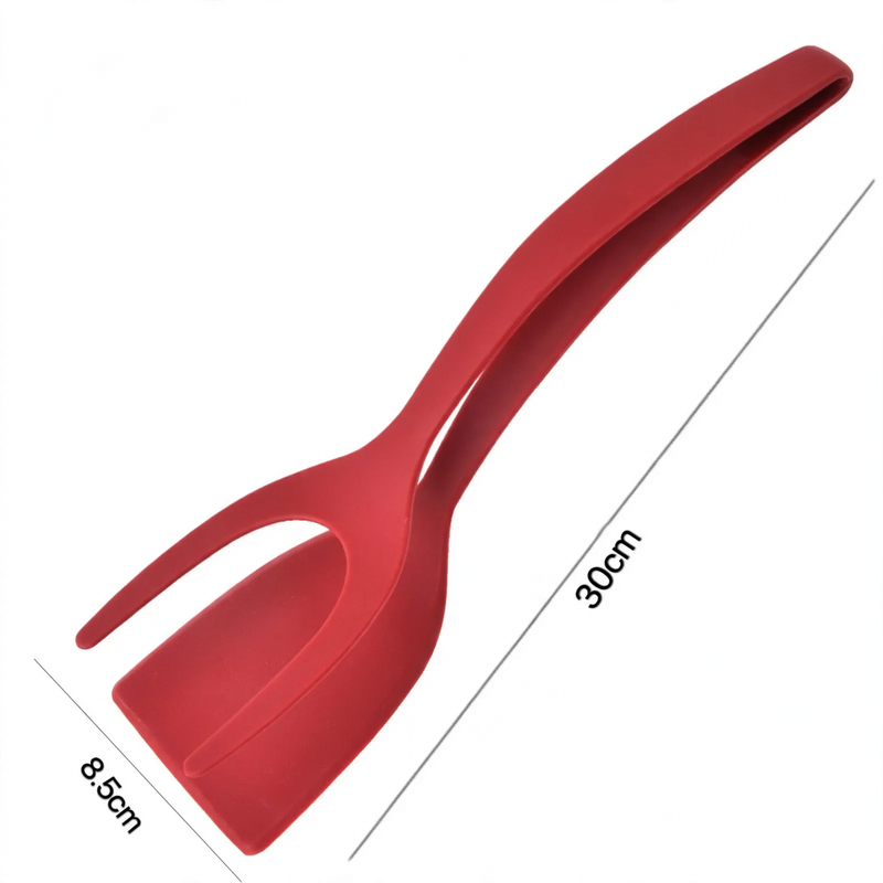 2-in-1 spatula and food tongs, non-stick — product view 2