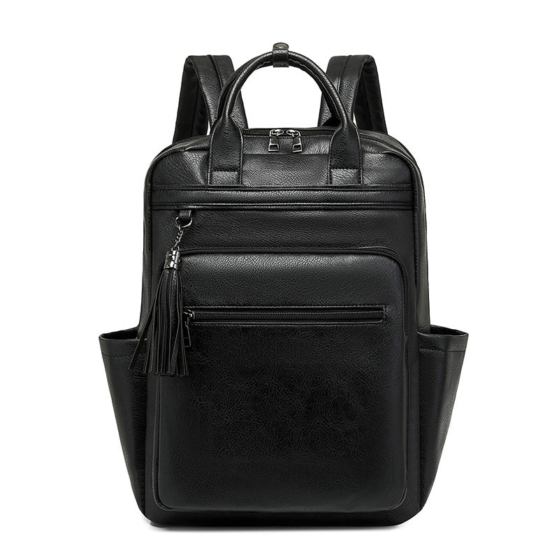 Women's backpack made of PU, large capacity — product view 7
