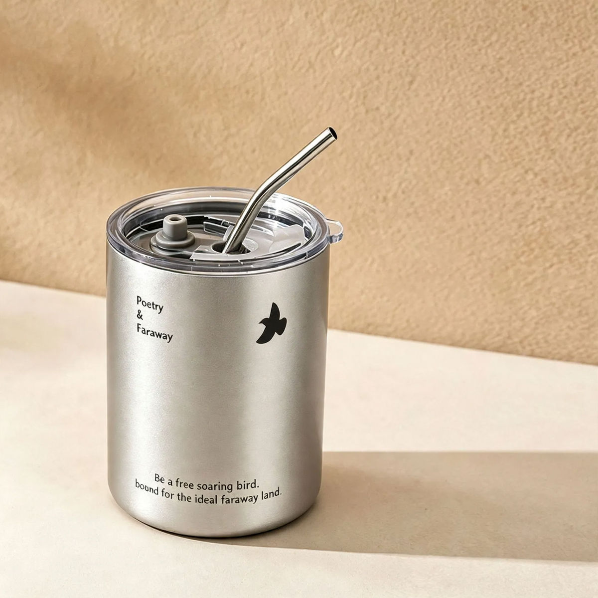 Insulated mug 350–600 ml with double wall and drinking lid — product view 1