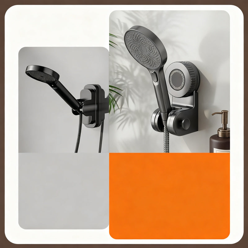 shower head holder with suction cup, 360° rotatable — product view 3