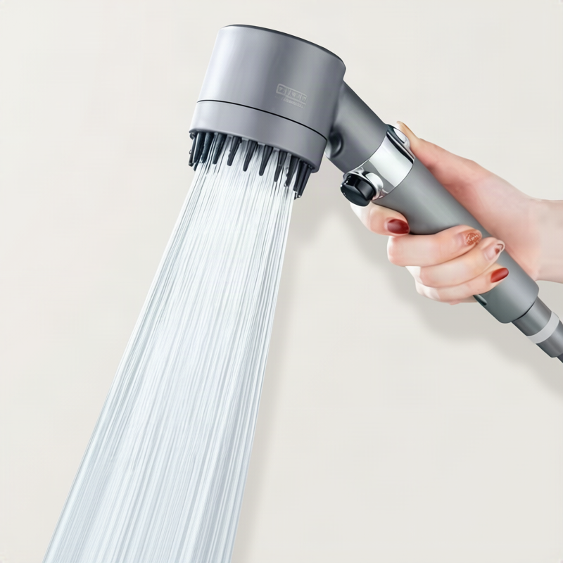 Multifunctional shower head with LED and massage function — product view 1