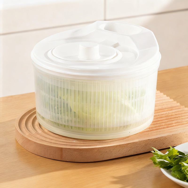 Manual salad spinner made of plastic — product view 5