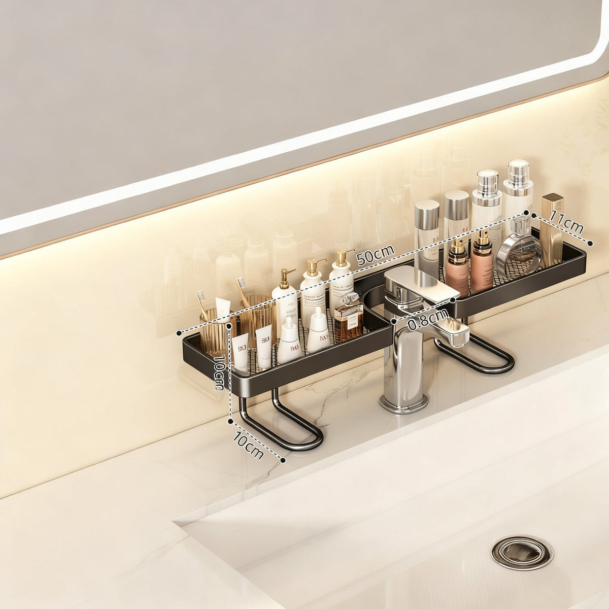 Bathroom shelf for sink without drilling — product view 6
