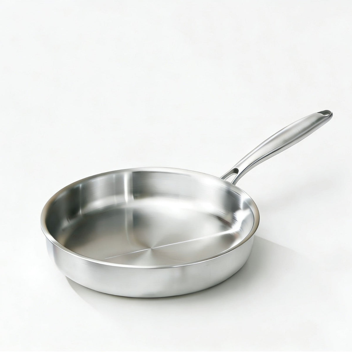 Frying pan, 410 stainless steel, honeycomb pattern — product view 2