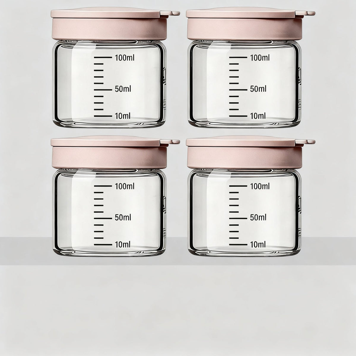 Borosilicate glass storage jar with measurement scale — product view 6