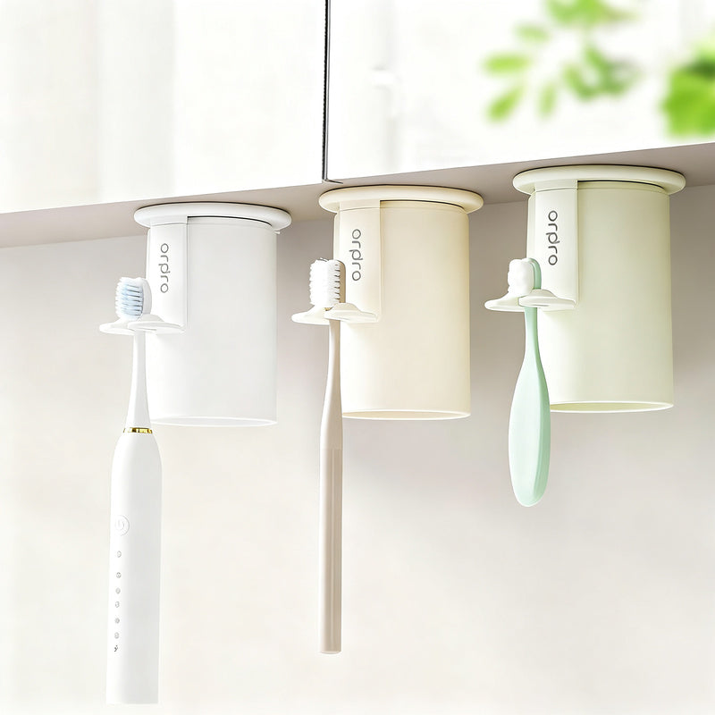 Magnetic toothbrush and rinse cup holder — product view 1