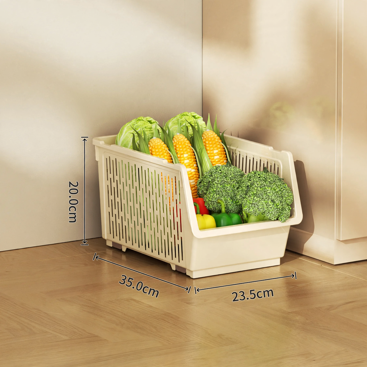 Stackable storage box made of PET, model 26YM.7465 — product view 4