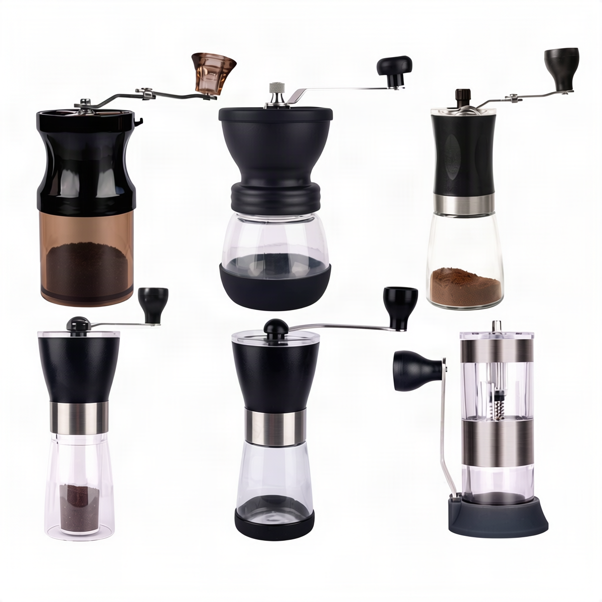 Hand coffee grinder made of stainless steel — product view 2